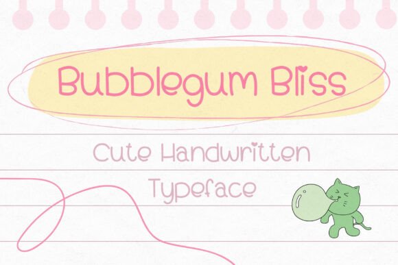 Bubblegum Bliss: A Playful Font for Editorial Charm