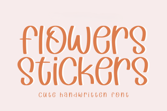 Flowers Stickers Font for a Polished Brand Look