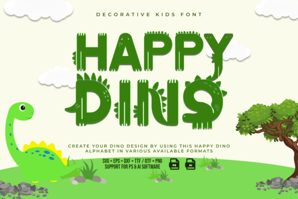 Happy Dino: A Lively Typeface for Editorial Design