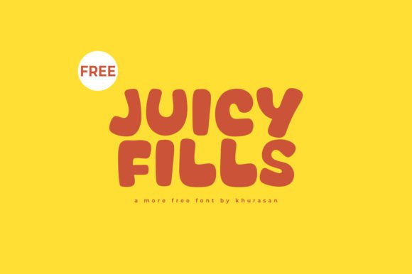 Juicy Fills: A Modern Display Font for Creative Projects