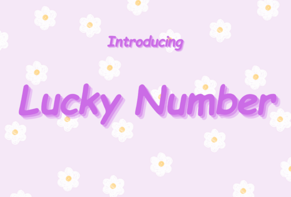 Lucky Number Font for Digital Creativity