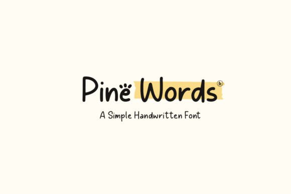 Pine Words Font for Digital Creativity