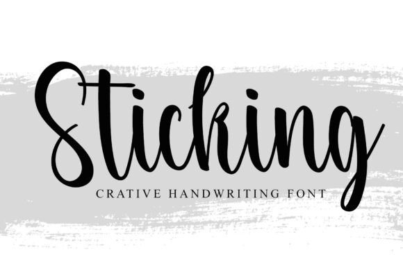 Sticking Font for Handmade Creations